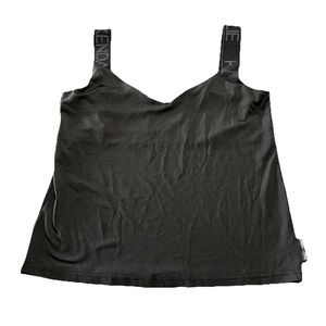 Kendall & Kylie Women's Black Tank Top Athletic Size L Sweetheart Sleeveless